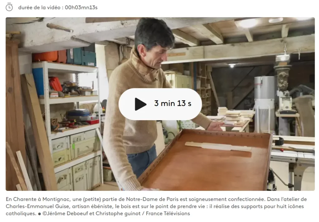 France 3 "J’ai l’amour du bois" - Vidéo - Charles-Emmanuel Guise